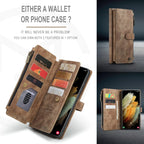 Flip Leather Phone Case For Samsung Galaxy S25 Edge S24 Ultra S23 FE S22 S21 S20 Plus Note 20 A16 A56 Zipper Wallet Card Cover