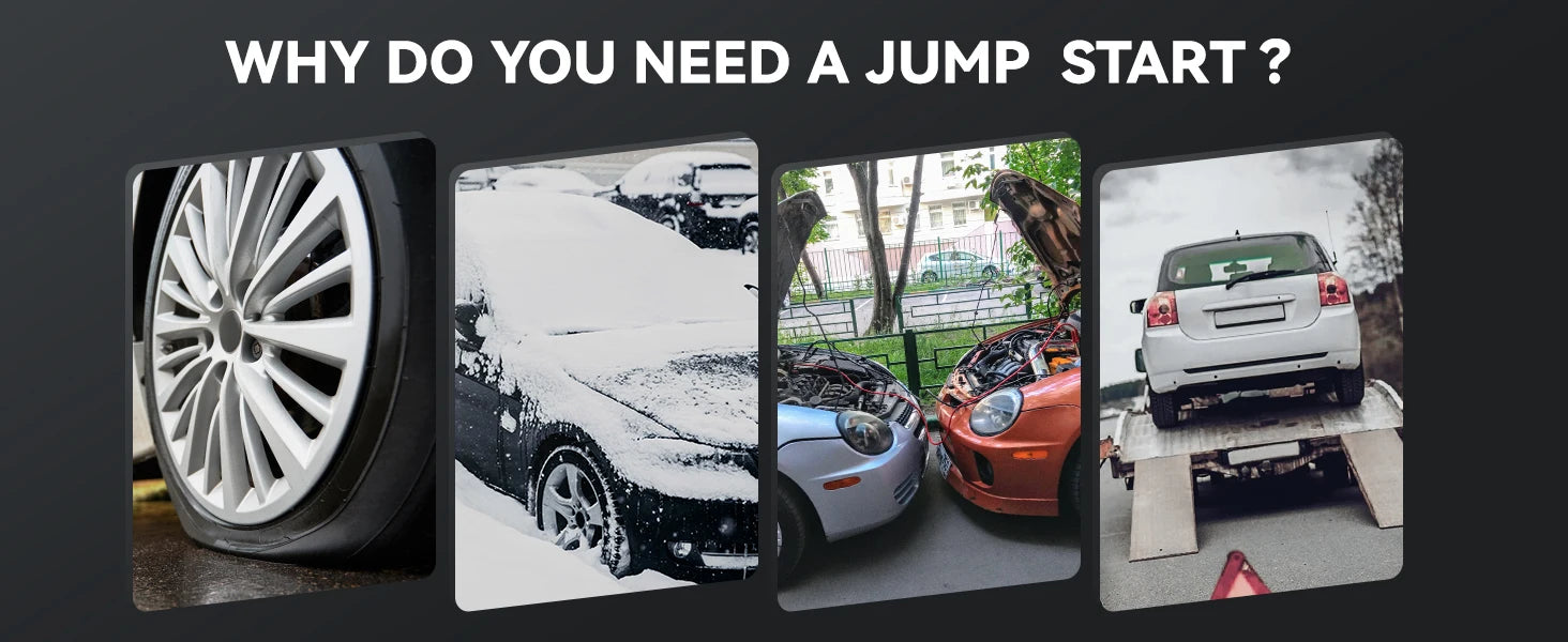 3000A/4000A/5000A Start Power Bank Jump Starter Car Booster External Battery 12V Starting Device for Petrol Diesel Powerbank