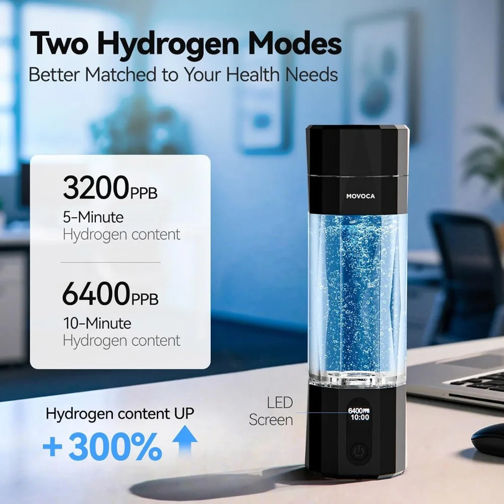 Upgrade Hydrogen Water Bottle 6400PPB Generator SPE PEM Tech 7OZ Portable Health Gift