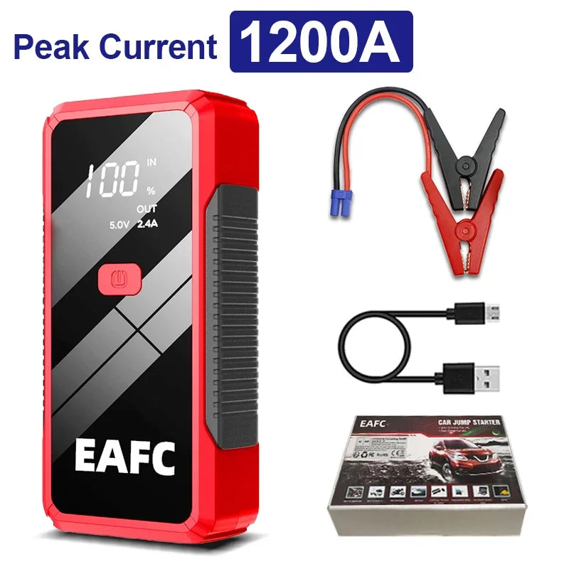 2000A Car Jump Starter Power Bank 12V Output Portable Emergency Start-up Charger 1200A for Cars Booster Battery Starting Device