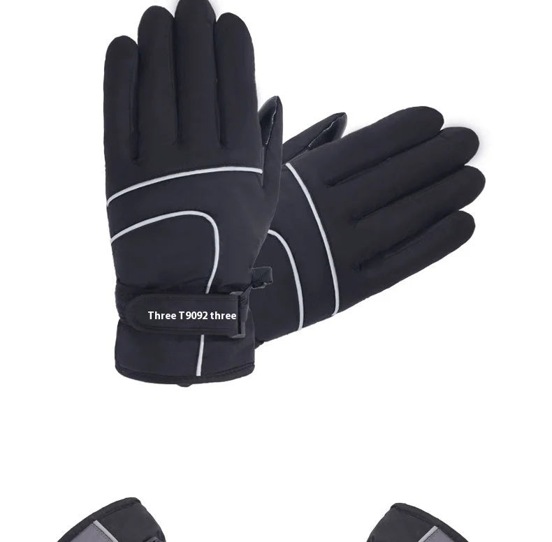 Waterproof Ski Men Glove Winter Touchscreen Thermal Lining Gloves Anti-Slip Warm Water-Repellent Winter Ski-Gloves