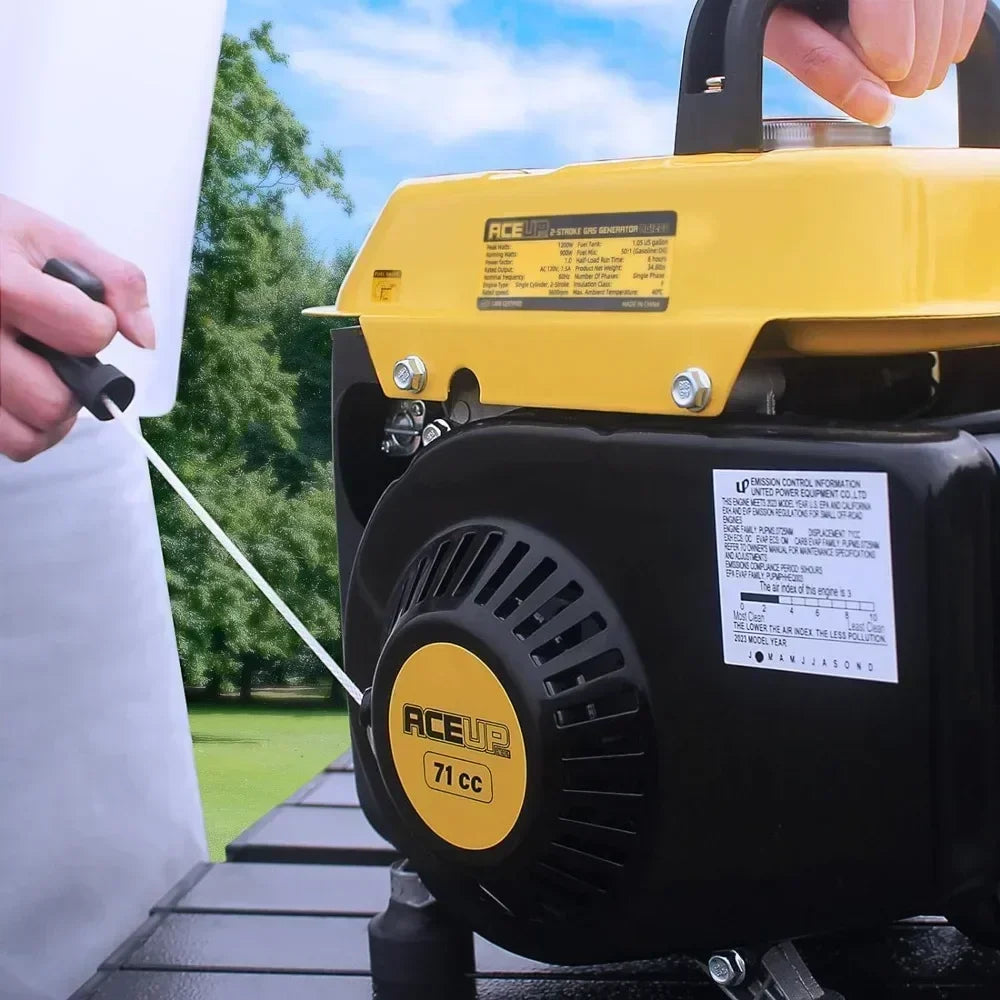 XMSJ.1200W Gas Powered Generator for Home Use Camping Ultralight, EPA & CARB Compliant, Small Portable