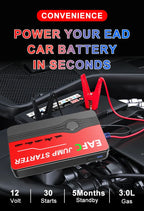 Car Jump Starter 2000A Power Bank Portable Car Battery Charger for 12V Auto Starting Device Petrol Diesel Emergency Booster
