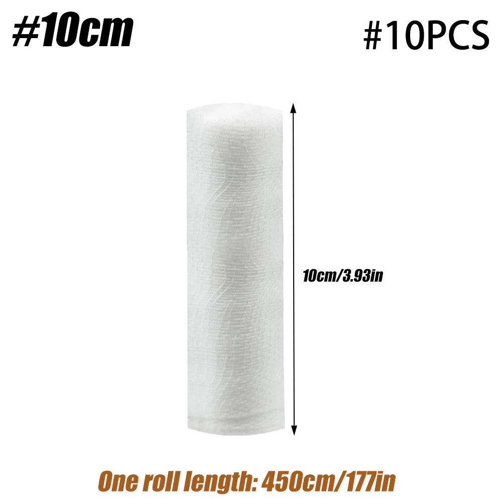 10 Rolls Gauze Bandage Roll with Tape - White Gauze Wrap Breathable Gauze Wrap Used for First Aid Wound Care & Medical Supplies