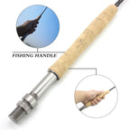 Mavllos Sneak Fishing Fly Rod 6.5ftT 8ft 9ft  Cork Handle Light Lake River 40T Carbon Fiber Fly Rod For Trout and Bass