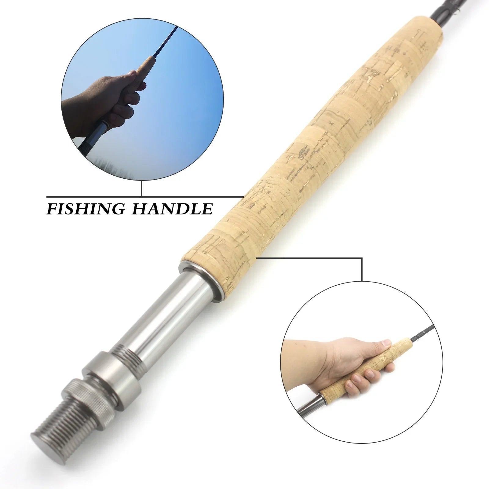 Mavllos Sneak Fishing Fly Rod 6.5ftT 8ft 9ft  Cork Handle Light Lake River 40T Carbon Fiber Fly Rod For Trout and Bass