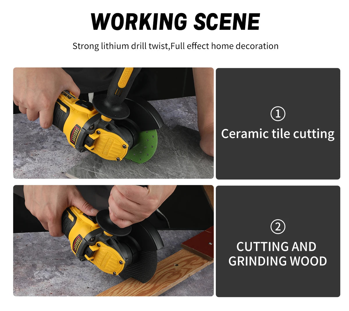 DEWALT DCG409 125mm Flat Head Angle Grinder Bare Machine Tool Cutting Machine 20v grinder  Brushless Tools