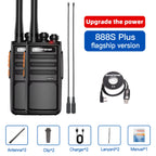 2PCS Baofeng 888SPLUS UHF 400-470MHz Portable Handheld Two-Way Radio Set 16 Channels 3-5km Ran Communication Cars Motorcycles