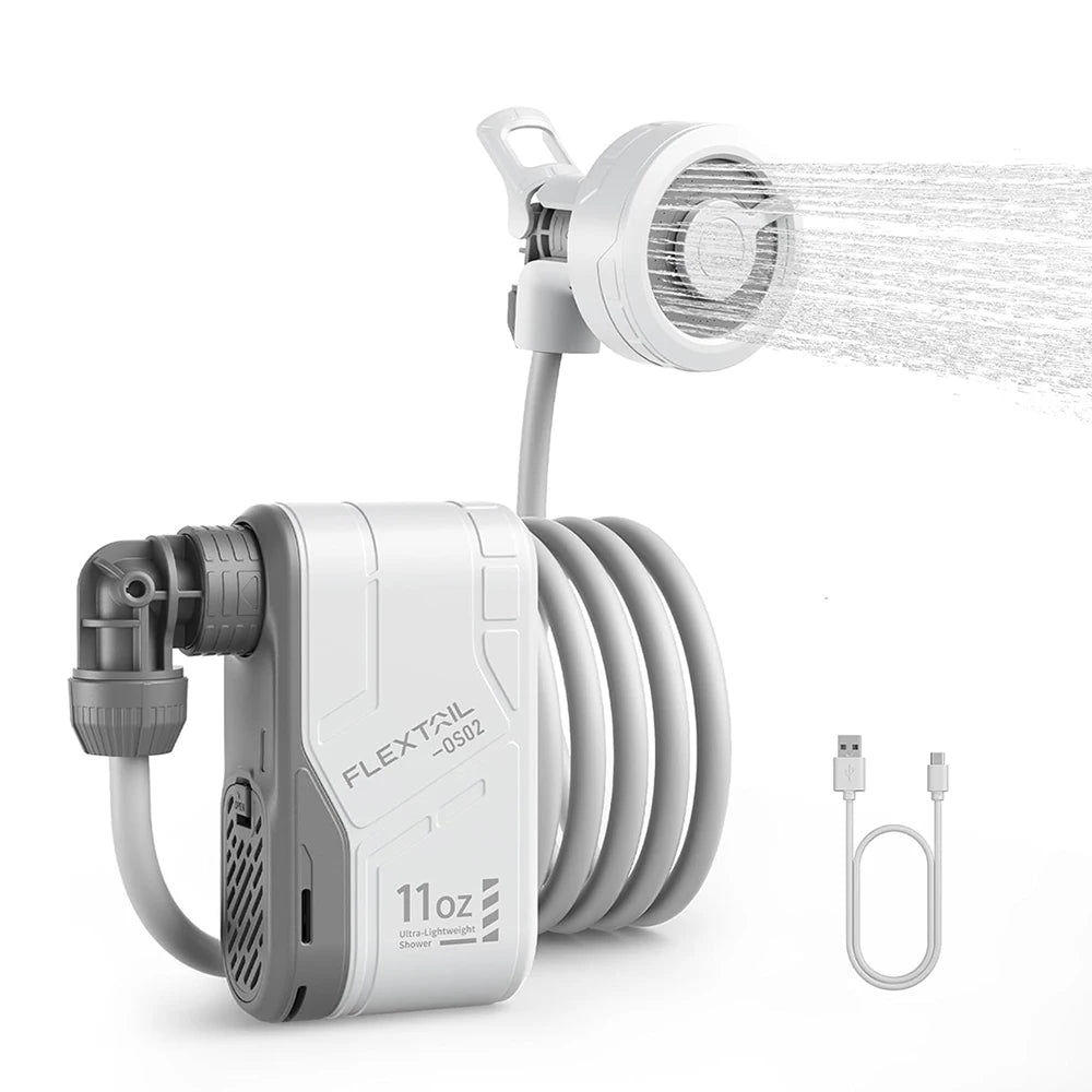 FLEXTAIL MAX SHOWER - Portable Electric Shower Pump IPX7 Waterproof for Outdoor Shower, Car Washing, Dishwashing, Pet Cleaning