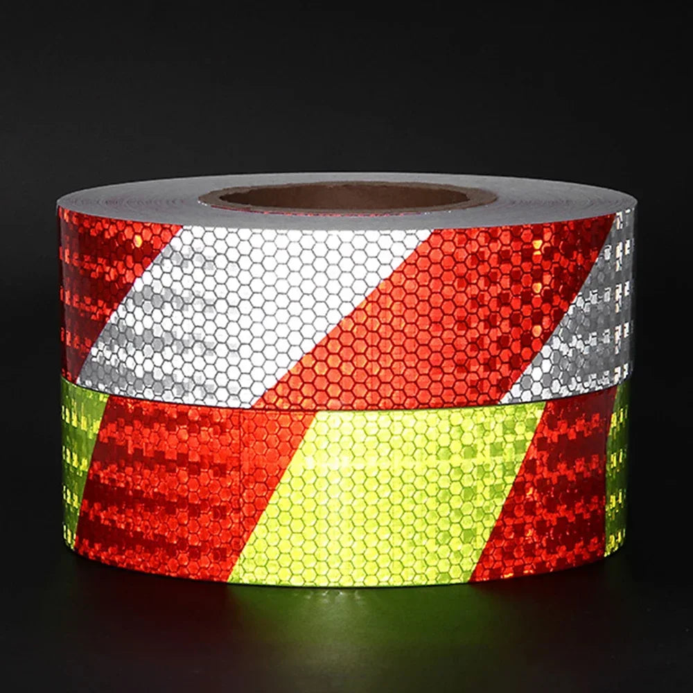 1 Roll Shining Reflective Safety Warning Tape Self Adhesive Twill Printing Reflective Tape for Car