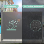 Retractable Side Awning, UV 50+ Full Aluminum Rust-Proof Patio Sunshine Screen, 280 g Thicken Privacy Divider & Wind Screen