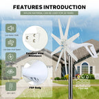 1000w Wind Turbine Generator 12V 24V 48V DC 220v AC Home System Free Green Alternative Energy Solar Panels Home Energy Solutions