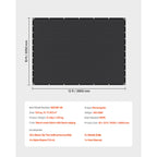 SucceBuy 90% Sun Shade Cloth 10x10/12/20ft Pergola Shade Cover 140 GSM HDPE Canopy Privacy Screen for Outdoor Garden Backyard