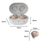 JINGHAO Hearing Aids Sound Amplifier Rechargeable Sound Enhance For Elderly Father Mother Gift Beige