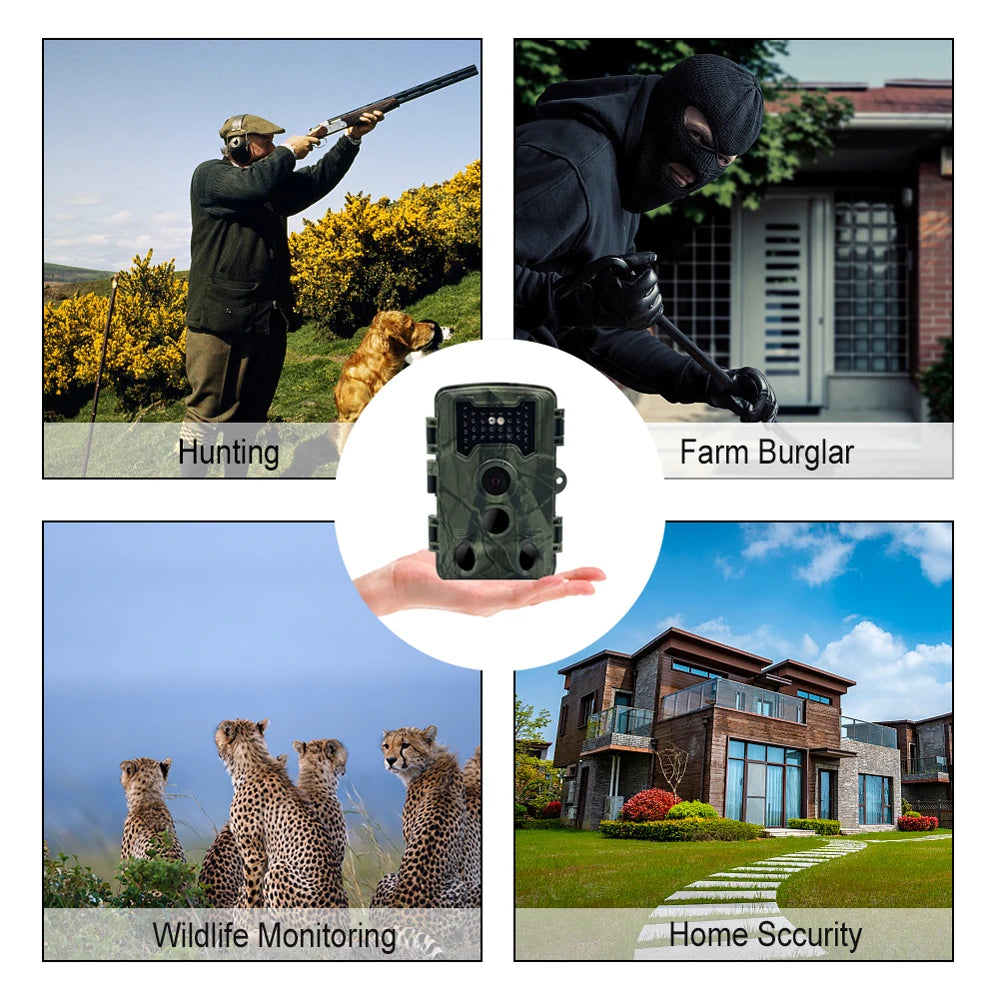 PR1000 Hunting Trail Camera 36MP  Night Vision Wildlife Camera With Motion Activated Outdoor Trail Cam Trigger Wildlife Scouting