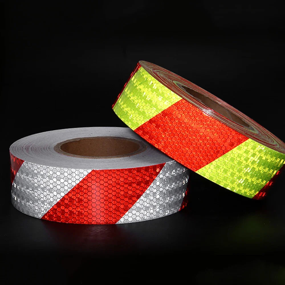 1 Roll Shining Reflective Safety Warning Tape Self Adhesive Twill Printing Reflective Tape for Car