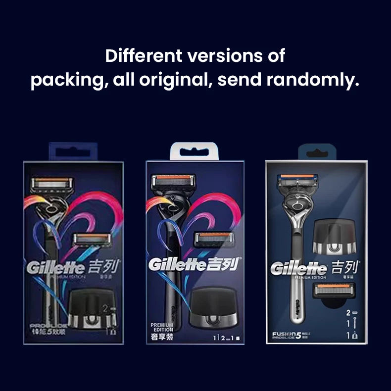 Gillette Fusion 5 ProGlide Razor Premium Edition Flex Ball Tech 5 Layers Ultra Thin Blades Shaving Machine with Mangetic Stand