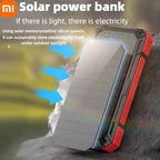 XIAOMI Solar Power Bank Wireless 200000mAh Large Capacity Fast Charging External Battery Outdoor Survival Emergency Equipment
