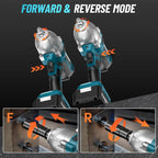 SEESII Cordless Impact Wrench 900N.m Power Impact Gun 1/2'' 3300RPM Brushless Electric Impact Driver for Home Car Truck Mower