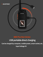 2PCS Baofeng 888SPLUS UHF 400-470MHz Portable Handheld Two-Way Radio Set 16 Channels 3-5km Ran Communication Cars Motorcycles