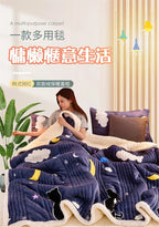 Soft Fluffy Warm Winter Blanket Thicken Lamb's Wool Autumn Warmth Blankets for Bed Milk Velvet Comfortable Sofa Blanket Throw