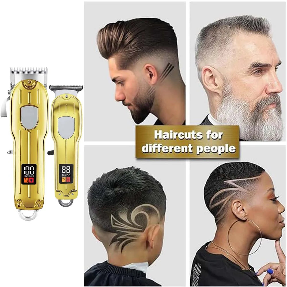 Hair Clippers for Men Professional, Barber Clippers and Trimmers Set, Cordless Hair Clippers for Hair Cutting Kit