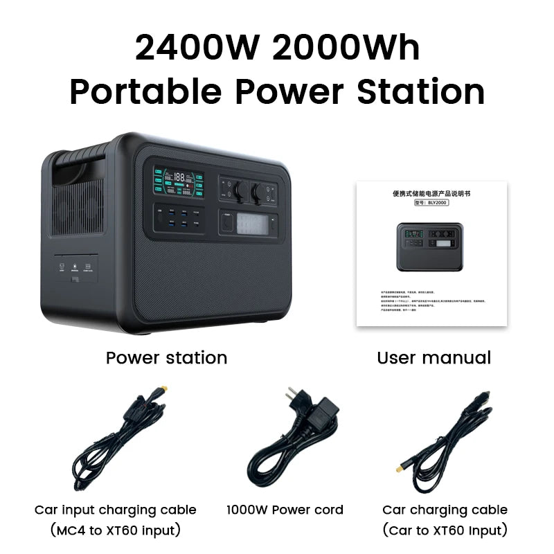 2600W 1800W 500W Portable Power Station 1024wh 345wh Lifepo4 Battery Powerful Power Bank Solar Generator Emergency Power Supply