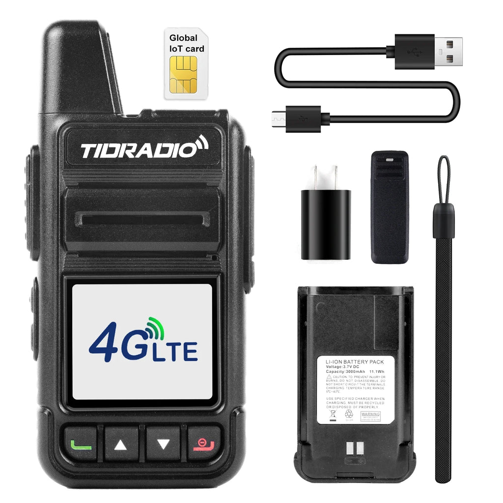 TIDRADIO TD-M15 Global signal POC Radio with 1 Year Sim Card Walkie Talkie Long Range 4G 5000 Miles for Hiking and Camping