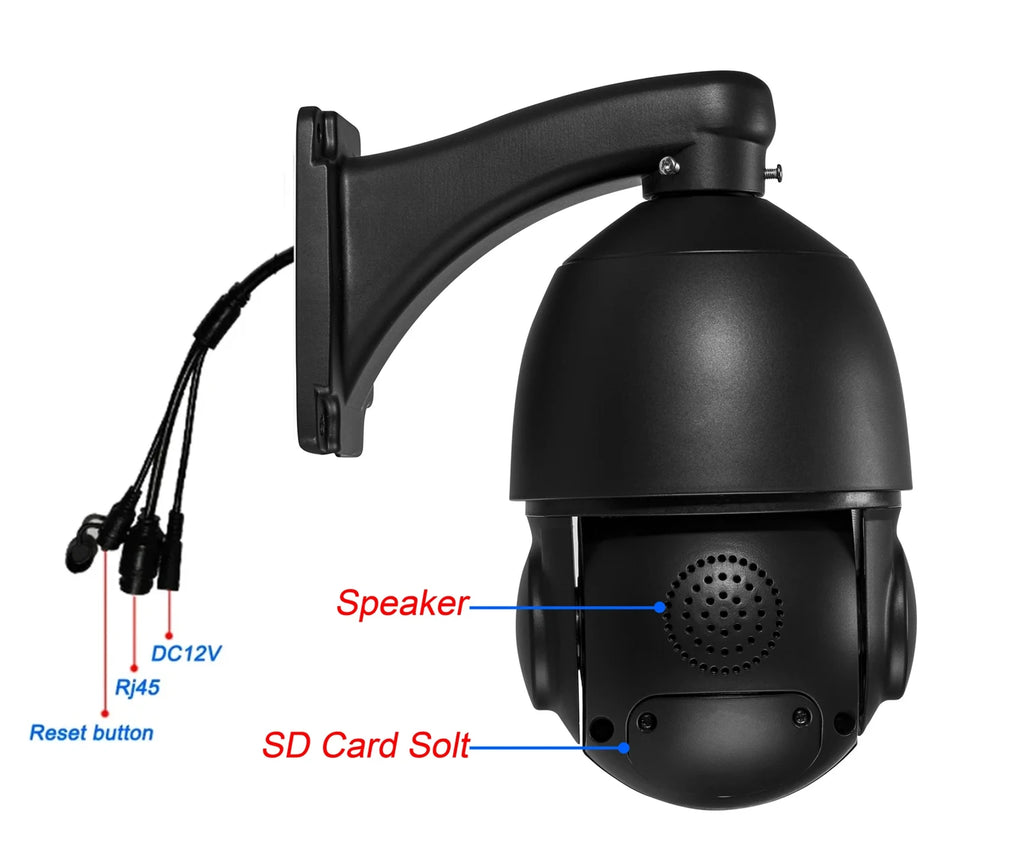 Max.512G Laser Infrared Metal Auto Tracking Cruise 8MP 4K 90X Optical Zoom 360° Audio POE PTZ Speed Dome Surveillance IP Camera