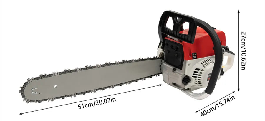 20inch/22inch Gas-powered Chainsaw, 2-Stroke 52CC Air-cooled Gasoline Chainsaw, Chainsaw Cutting Wood Gas Sawing, Chain Saw Set