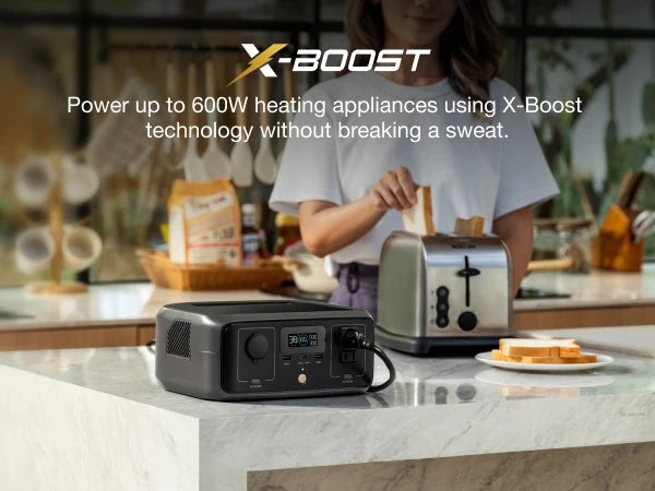 ECOFLOW RIVER 3 Portable Power Station, 230Wh LiFePO4 Battery Power Station, 300W Up to 600W AC Output