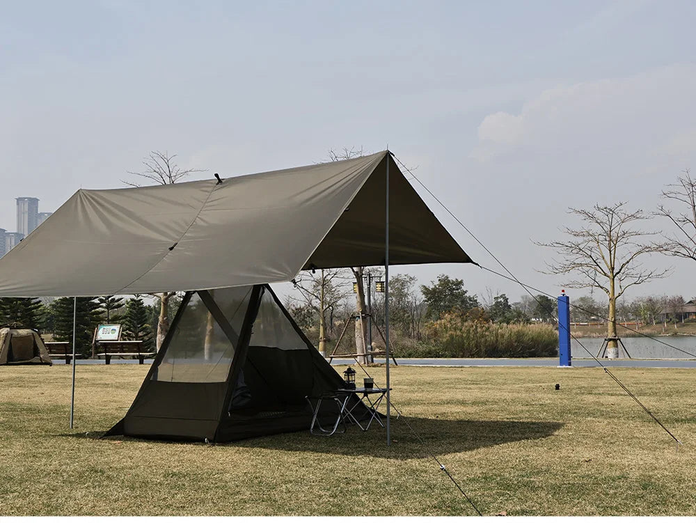 Airy Mesh Tent 1 Person Ultralight Tent Quick Setup Backpacking Shelter Breathable Mosquito Proof for Camping and Trekking