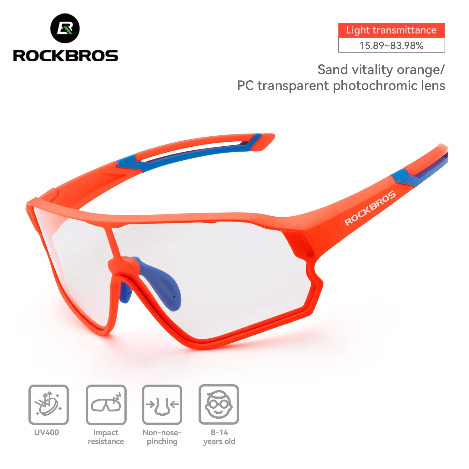 ROCKBROS Sunglasses Kids Girls Boys Polarized/Photochromic Goggles Children Glasses UV Protection Eyeglasses Eyewear