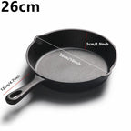 10" Pre-Seasoned Cast Iron Skillet With Pouring Lip For Cooking Bake Cake Barbecue Non-Stick Pan Heavy Duty Frying Pan Oven Safe
