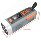 Solar Hand Crank Radio DAB FM Radio with Flashlight BT Speaker Emergency Weather Radio Rechargeable for Emergency Camping