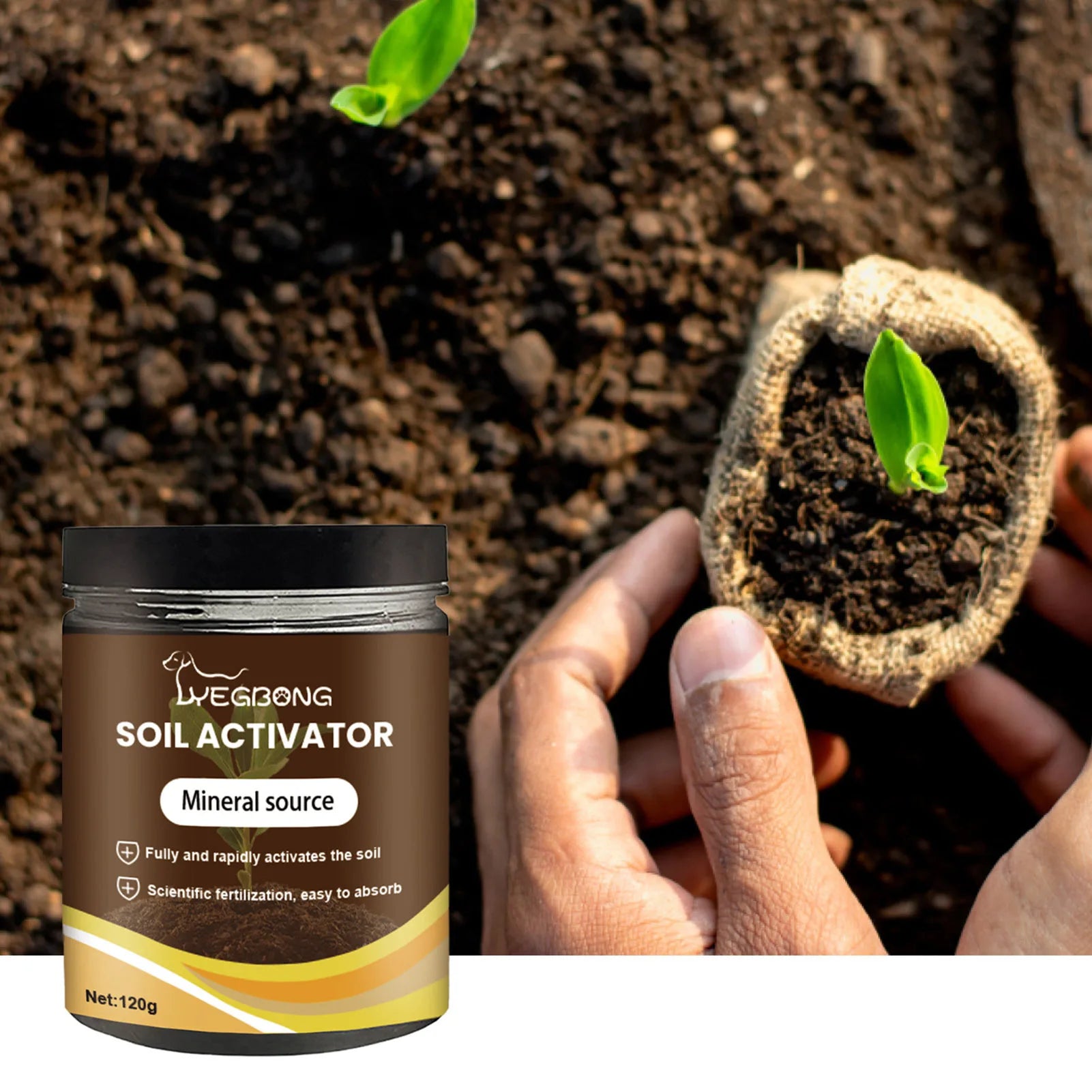 Soil Activator 120g Organic Mineral Compound Plant Growth Nutrient Root Booster Fertilizer for Gardening Lawn Flower Care
