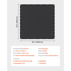 SucceBuy 90% Sun Shade Cloth 10x10/12/20ft Pergola Shade Cover 140 GSM HDPE Canopy Privacy Screen for Outdoor Garden Backyard