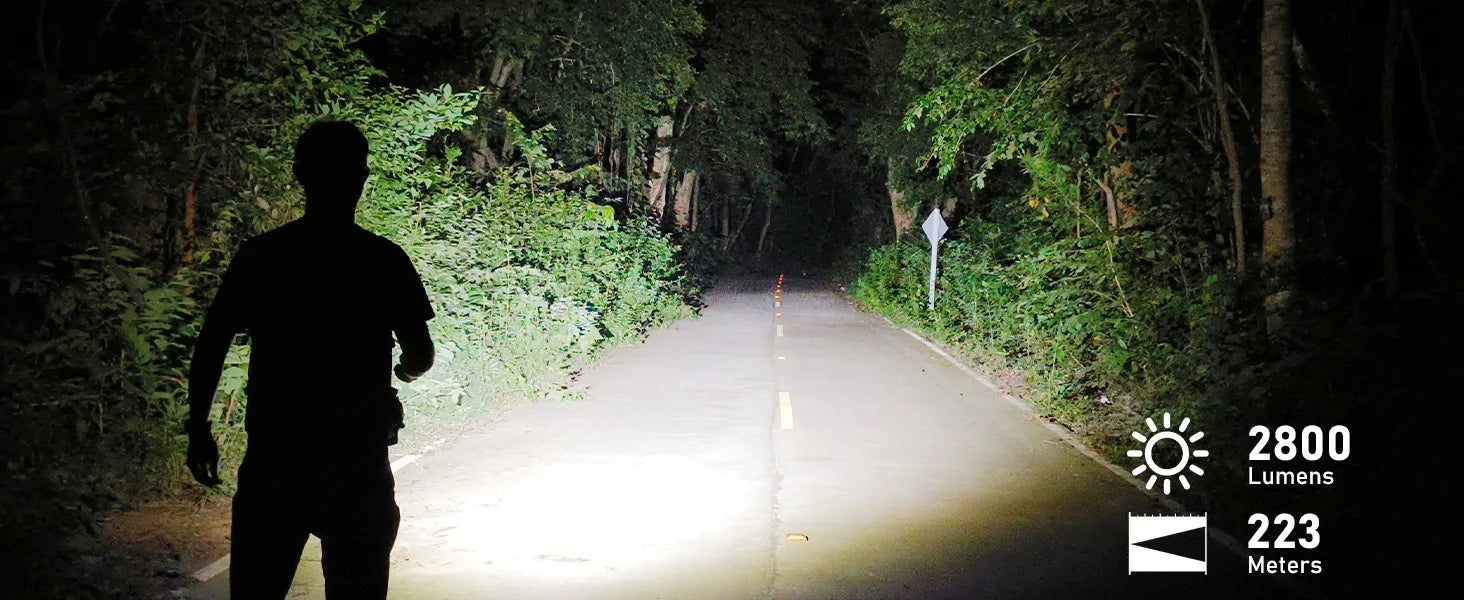 Sofirn SC28 Powerful Light Tactical XHP50B HD Rechargeable Flashlight 2800 Lumens Lantern EDC Torch IPX8 for Hunting Fishing