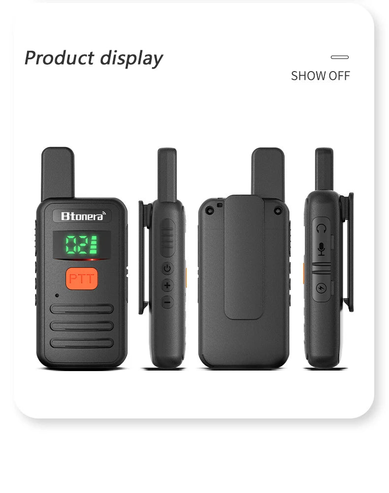 Btonera T1 Mini Walkie Talkie pmr 446 Profesional Walkie Talkies Largo Alcance mini Radio Wolkie Tokie Walkies de Largo Alcance