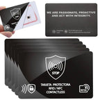 5Pcs RFID Blocking Card NFC Signal Blocking Security Debit Credit Card Passport Protector Blocker Portable Credit Card Protector