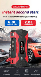 12V 60000mAh Car Jump Starter Digital Display Emergency Power Supply Portable Emergency Starter Car Battery Booster Power Bank