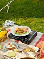 Portable outdoor gas stove, suitable for camping, barbecue cooking and household use. Compact, lightweight and durable gas stove