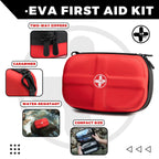 RHINO RESCUE Waterproof Portable First Aid Kit - Emergency Medical Travel Care Kit for Home College Dorm Camping Hiking