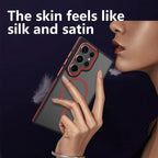 Luxury Matte Magnetic Case For Samsung Galaxy S24 S22 S25 Ultra S23 Plus S23 FE For Magsafe Wireless Charging Shockproof Cover