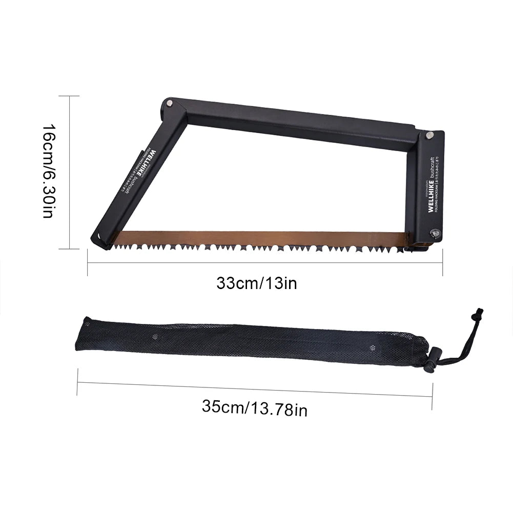 Folding Saw with Storage Bag Multifunctional Handsaw Aluminum Alloy Camping Foldable Hand Saw Outdoor Hiking Survival Tools