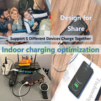 Long-lasting Solar Power Bank, Portable Solar External Battery Pack Built-in Cables, Portable Wireless Charger with Solar Panel