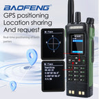 Walkie Talkie Baofeng UV-32 Air Band 10W GPS Amateur FM Two Way Radio with 2.0" HD Screen and 2200mah USB-C Charging Battery