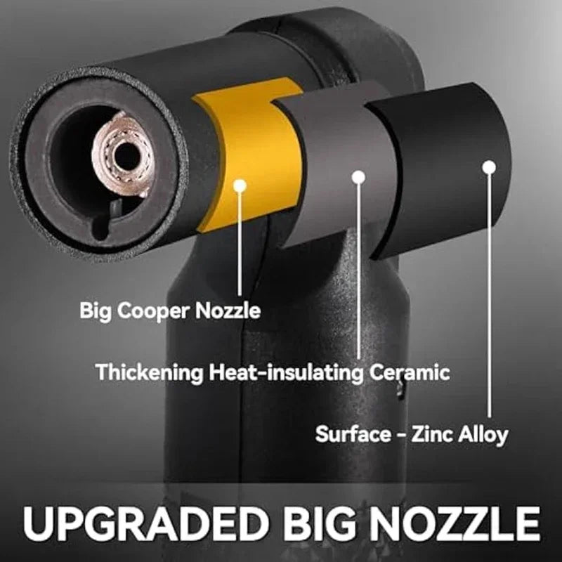 Metal High-temperature High Firepower Inflatable Lighter Windproof Jet Flame Portable Torch Outdoor Camping Barbecue Lighter