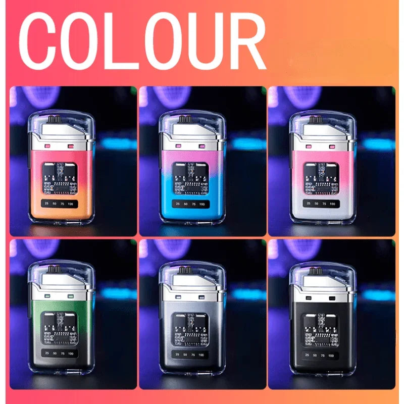 Rechargeable USB Electronic Lighter, Windproof Flameless LED Smart Dual Arc Portable Outdoor Survival Cigarette Lighters  Gifts