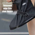 1Pair High Top Waterproof Shoe Covers Black Anti-Slip Reusable for Motorcycle Cycling Bike Men Women Overshoes PVC Protectors